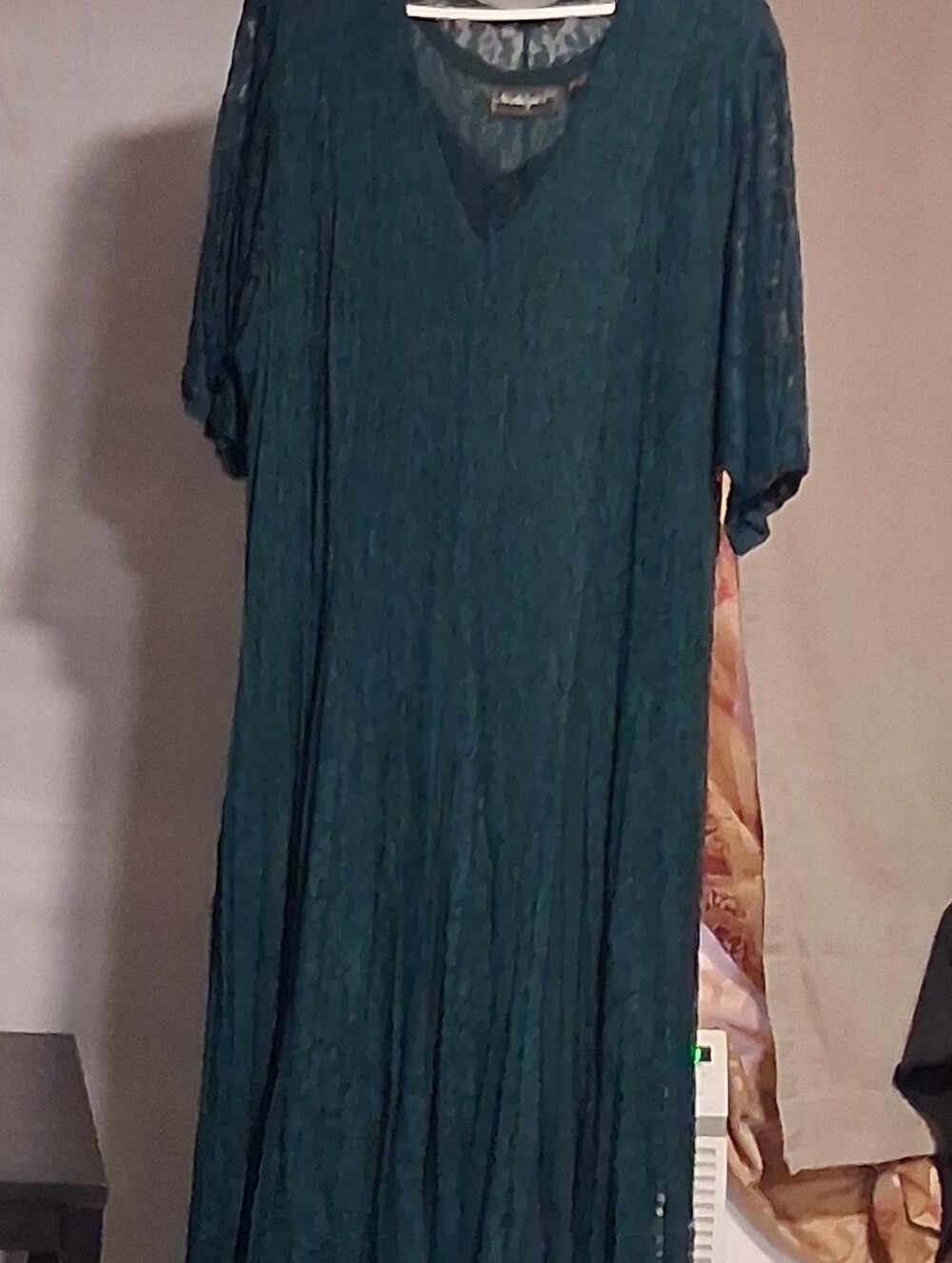 1990's Nostalgia II Forest Green Full Layered Lace Dress.